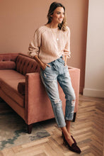 Load image into Gallery viewer, V Back Sweater in Rose