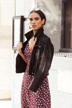 Load image into Gallery viewer, Avis Leather Moto Jacket