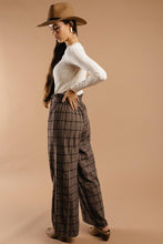 Load image into Gallery viewer, Sammy Plaid Pants in Brown