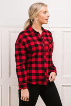 Load image into Gallery viewer, Oaklyn Plaid Button Down in Red - FINAL SALE