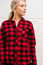 Load image into Gallery viewer, Oaklyn Plaid Button Down in Red - FINAL SALE
