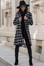 Load image into Gallery viewer, London Plaid Coat in Black - FINAL SALE