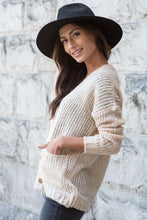 Load image into Gallery viewer, Amber Button Front Cardigan in Tan - FINAL SALE