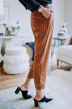 Load image into Gallery viewer, Tapered Crop Bottoms in Camel