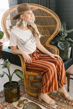 Load image into Gallery viewer, Bruna Striped Wide Leg Bottoms in Rust