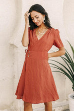Load image into Gallery viewer, Gianna Wrap Dress in Rust