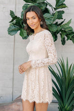 Load image into Gallery viewer, Marissa Lace Dress in Tan