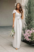 Load image into Gallery viewer, Florence Sweetheart Maxi Dress in Grey