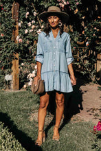 Load image into Gallery viewer, Long Sleeve Denim Dress