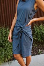 Load image into Gallery viewer, Believe It Or Knot Dress in Blue - FINAL SALE