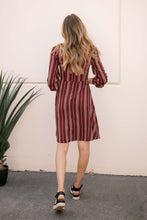 Load image into Gallery viewer, Kaylie Striped Mini Dress