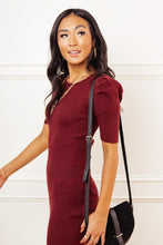 Load image into Gallery viewer, Camille Sweater Dress in Burgundy