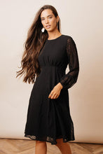 Load image into Gallery viewer, Daniela Self Dot Dress in Black