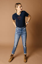 Load image into Gallery viewer, The Balance of Opposites RVCA Graphic Tee in Navy