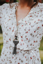 Load image into Gallery viewer, Lucky Me Tassel Necklace in Black