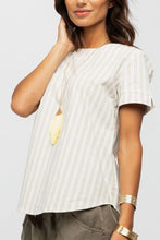 Load image into Gallery viewer, Homegrown Honey Striped Top in Ivory
