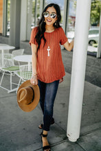 Load image into Gallery viewer, A Stone's Throw Striped Tunic in Rust
