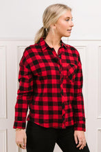 Load image into Gallery viewer, Oaklyn Plaid Button Down in Red - FINAL SALE
