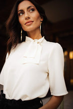 Load image into Gallery viewer, Vero Moda Ava Tie Neck Blouse-FINAL SALE
