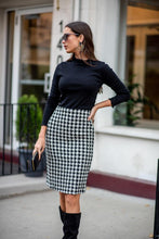Load image into Gallery viewer, Simone Houndstooth Pencil Skirt

