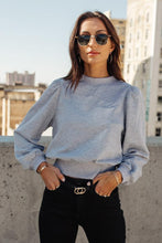 Load image into Gallery viewer, Mick Puff Shoulder Sweatshirt in Grey
