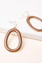 Load image into Gallery viewer, Painted Drop Earrings in Brown
