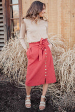 Load image into Gallery viewer, Ginger Midi Skirt in Rust

