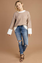 Load image into Gallery viewer, Cozy Thoughts Color Block Sweater
