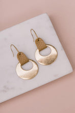 Load image into Gallery viewer, Manu Bay Leather + Metal Earrings in Brown
