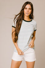 Load image into Gallery viewer, Harlie Striped Tee in Sage
