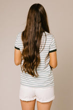Load image into Gallery viewer, Harlie Striped Tee in Sage
