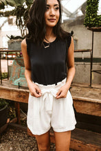 Load image into Gallery viewer, Frances Paperbag Shorts in White
