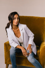 Load image into Gallery viewer, Goldy Pinstriped Blazer in Ivory
