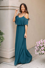 Load image into Gallery viewer, Toni Off the Shoulder Maxi Dress in Teal
