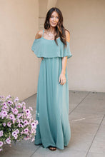 Load image into Gallery viewer, Toni Off the Shoulder Maxi Dress in Sage
