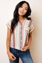 Load image into Gallery viewer, Chroma Striped Button Up
