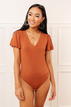 Load image into Gallery viewer, Noelle Sleeve Detail Bodysuit in Rust
