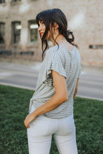 Load image into Gallery viewer, Stripe Avenue Tee in Grey
