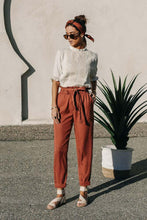 Load image into Gallery viewer, Tencel Paperbag Pants in Rust
